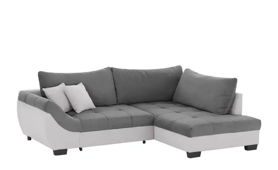 bobb Ecksofa Krissy | Steingrau, Silbergrau, rechts