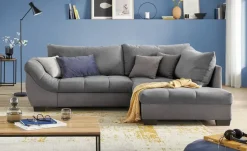 bobb Ecksofa Krissy | Steingrau, Anthrazit, rechts