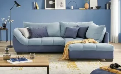 bobb Ecksofa Krissy | Taubengrau, Marineblau, rechts