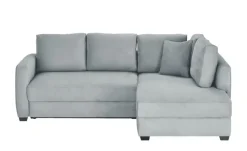 bobb Ecksofa mit Boxspringpolsterung Lisa de Luxe | rechts, Grau