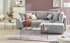 bobb Ecksofa  mit pflegeleichtem Bezugsstoff  Arissa de Luxe  | Grau, rechts