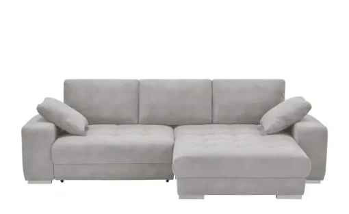 bobb Ecksofa  mit pflegeleichtem Bezugsstoff  Caro II  | Grau, rechts