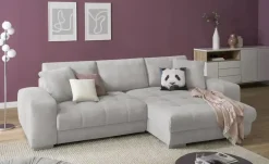 bobb Ecksofa  mit pflegeleichtem Bezugsstoff  Caro II  | Grau, rechts