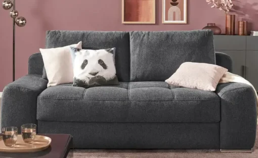 bobb Einzelsofa Eleny de Luxe II | Anthrazit, Flachgewebe