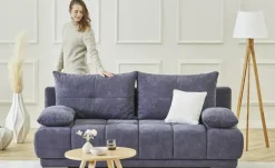 bobb Einzelsofa mit Schlaffunktion Isalie de Luxe | Dunkelblau