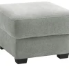 bobb Hocker mit Boxspringpolsterung Lisa de Luxe | Grau, Mikrofaser