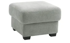 bobb Hocker mit Boxspringpolsterung Lisa de Luxe | Grau, Mikrofaser