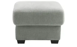 bobb Hocker mit Boxspringpolsterung Lisa de Luxe | Grau, Mikrofaser