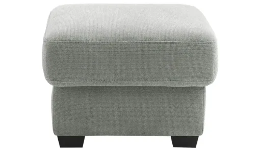 bobb Hocker mit Boxspringpolsterung Lisa de Luxe | Grau, Mikrofaser