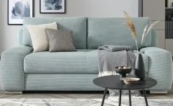 bobb Schlafsofa mit Boxspringpolsterung Viannie de Luxe | Cordstoff, Mintgrün