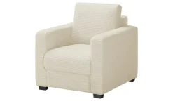 bobb Sessel mit Boxspringpolsterung Lisa de Luxe | Cordstoff, Natur