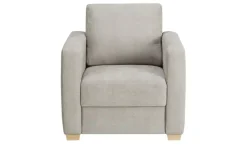 bobb Sessel mit Boxspringpolsterung Lisa de Luxe | Flachgewebe, Taupe