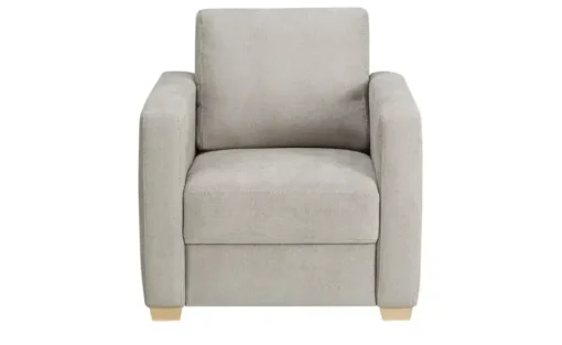 bobb Sessel mit Boxspringpolsterung Lisa de Luxe | Flachgewebe, Taupe