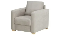bobb Sessel mit Boxspringpolsterung Lisa de Luxe | Flachgewebe, Taupe