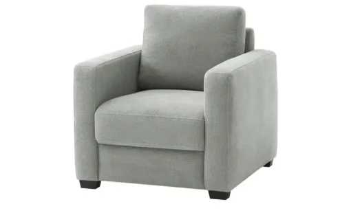 bobb Sessel mit Boxspringpolsterung Lisa de Luxe | Mikrofaser, Grau