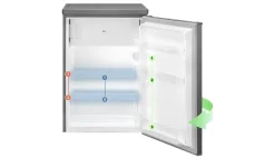 Bomann Kühlschrank KS 7251 ix | silberfarben, edelstahlfarben