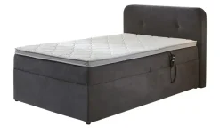 Boxbett elektrisch mit Stauraum Rutland | Grau, 100 cm