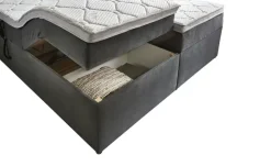 Boxbett elektrisch mit Stauraum Rutland | Grau, 180 cm