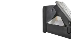 Boxbett elektrisch mit Stauraum Rutland | Grau, 180 cm