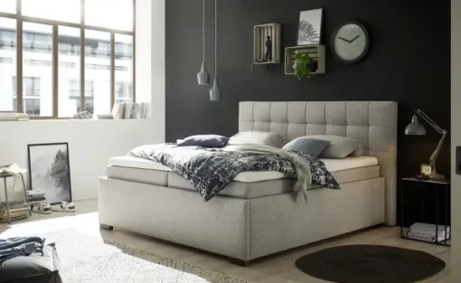 Boxbett mit Bettkasten Artos | Silbergrau | Höffner