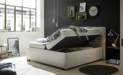 Boxbett mit Bettkasten Artos | Silbergrau | Höffner