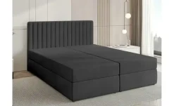 Boxbett mit Bettkasten und Topper Drayton | 140x200 cm, Graphit