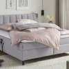 Boxbett mit Motor Miralindo | Hellgrau | Möbel Höffner