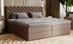 Boxbett mit Stauraum Belford | Braun, 140 cm | Höffner