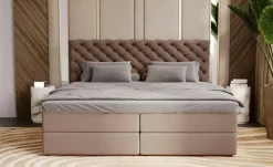 Boxbett mit Stauraum Belford | Braun, 140 cm | Höffner