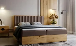 Boxbett mit Stauraum Forres | Braun, 140 cm | Höffner