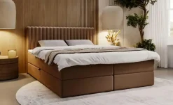 Boxbett mit Stauraum Maine | Braun, 140 cm | Höffner
