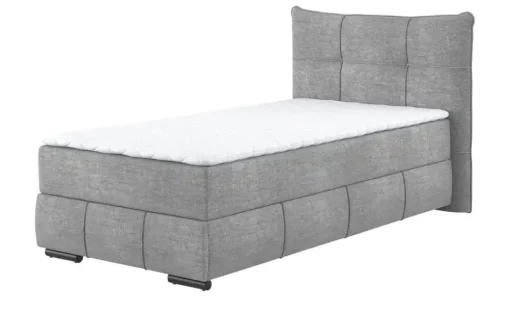 Boxbett mit Stauraum Margam | 100 cm, Silbergrau