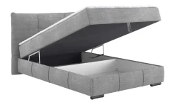 Boxbett mit Stauraum Margam | 140 cm, Silbergrau