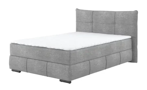Boxbett mit Stauraum Margam | 140 cm, Silbergrau