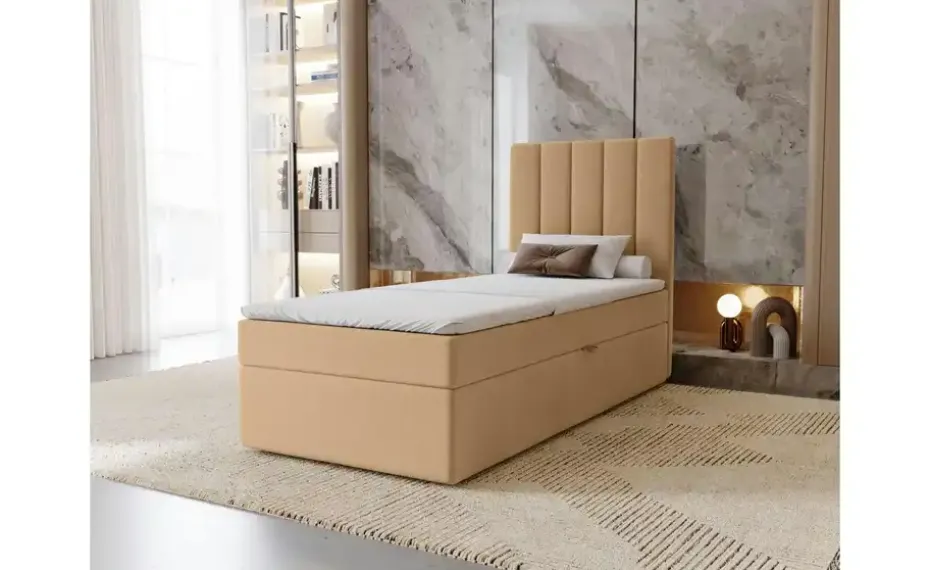 Boxbett mit Stauraum Nelia | 90x200 cm, Beige | Höffner