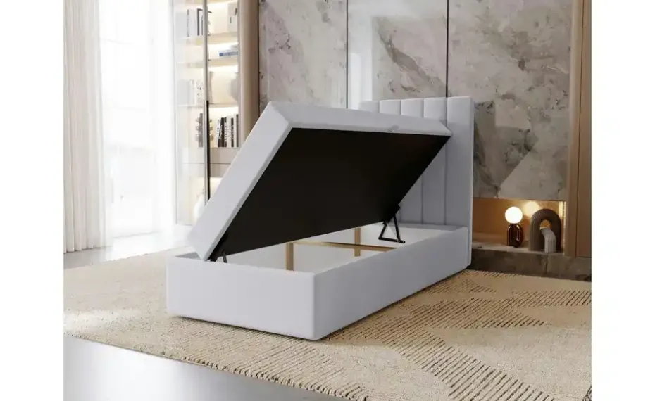 Boxbett mit Stauraum Nelia | 90x200 cm, Beige | Höffner