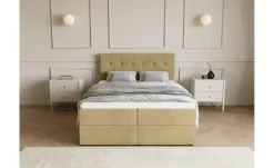 Boxbett mit Stauraum und Topper Dartford | 140x200 cm, Beige