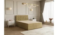 Boxbett mit Stauraum und Topper Dartford | 140x200 cm, Beige