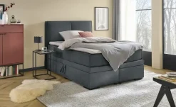 Boxi Boxspringbett mit Bettkasten Boxi Urban | Anthrazit, 140 cm