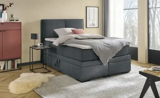 Boxi Boxspringbett mit Bettkasten Boxi Urban | Anthrazit, 140 cm