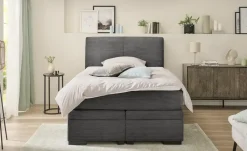 Boxi Boxspringbett mit Bettkasten Boxi Classic | Anthrazit, 140 cm