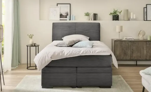 Boxi Boxspringbett mit Bettkasten Boxi Classic | Anthrazit, 140 cm
