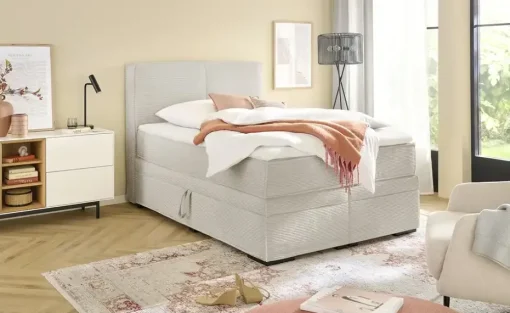 Boxi Boxspringbett mit Bettkasten Boxi Urban | Natur, 140 cm