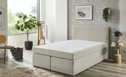 Boxspringbett Ashbourne | 140 cm, Creme | Möbel Höffner