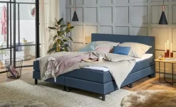 Boxspringbett Cisano | Dunkelblau, 140 cm | Höffner