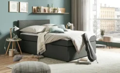 Boxspringbett Countess | 140 cm, Grau | Möbel Höffner