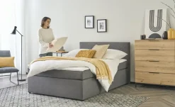 Boxspringbett Countess | 140 cm, Grau | Möbel Höffner