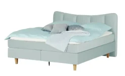 Boxspringbett Dalur | Eisblau, 140 cm | Möbel Höffner