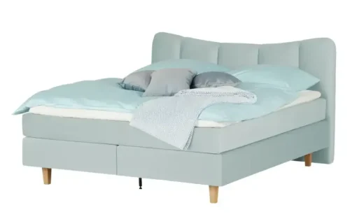 Boxspringbett Dalur | Eisblau, 140 cm | Möbel Höffner