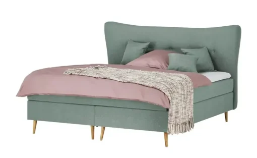 Boxspringbett Ferill | Aquablau, 140 cm | Möbel Höffner